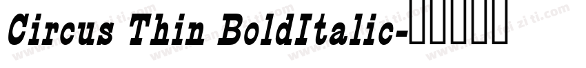Circus Thin BoldItalic字体转换